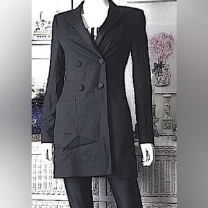 Zara double breasted long blazer and Jacket Dress black color size XS